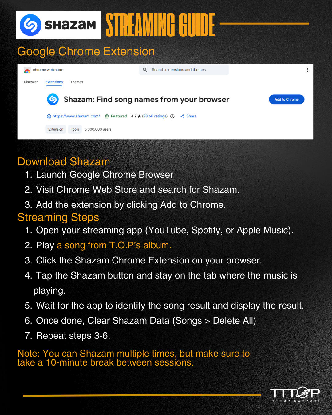 Shazam for Google Chrome Extension Shazam for Google Chrome Extension
