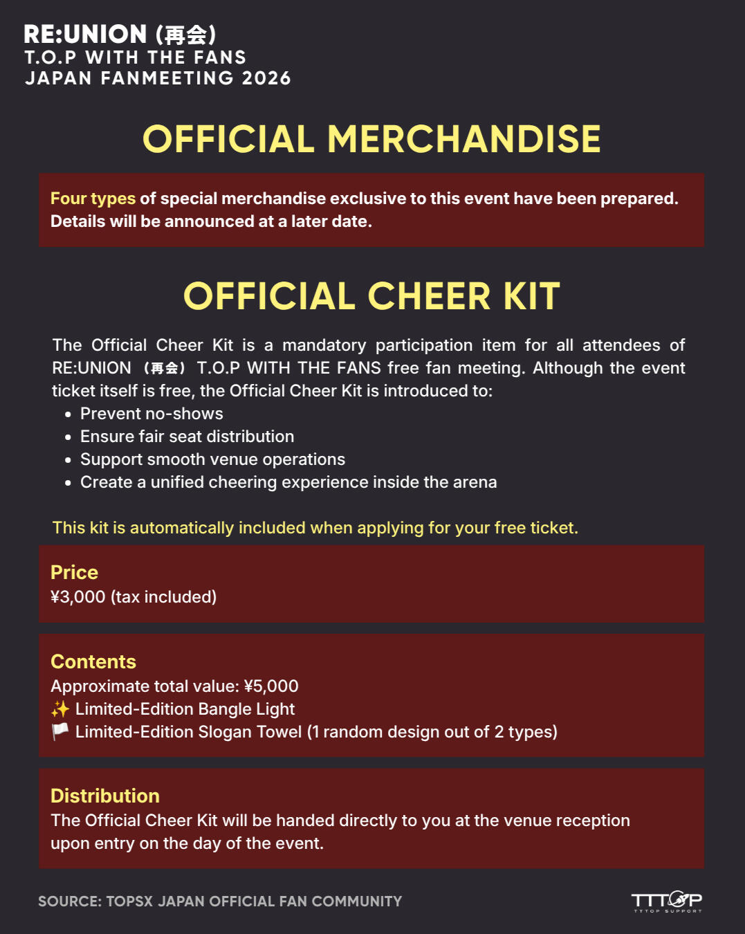 OFFICIAL MERCHANDISE AND CHEER KIT OFFICIAL MERCHANDISE AND CHEER KIT
