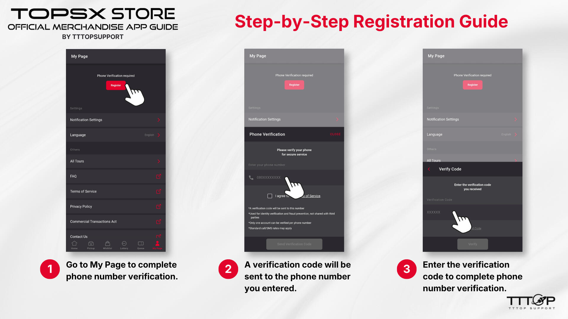 PART 1 - TOPSX STORE OFFICIAL MERCHANDISE APP STEP-BY-STEP REGISTRATION GUIDE PART 1 - TOPSX STORE OFFICIAL MERCHANDISE APP STEP-BY-STEP REGISTRATION GUIDE