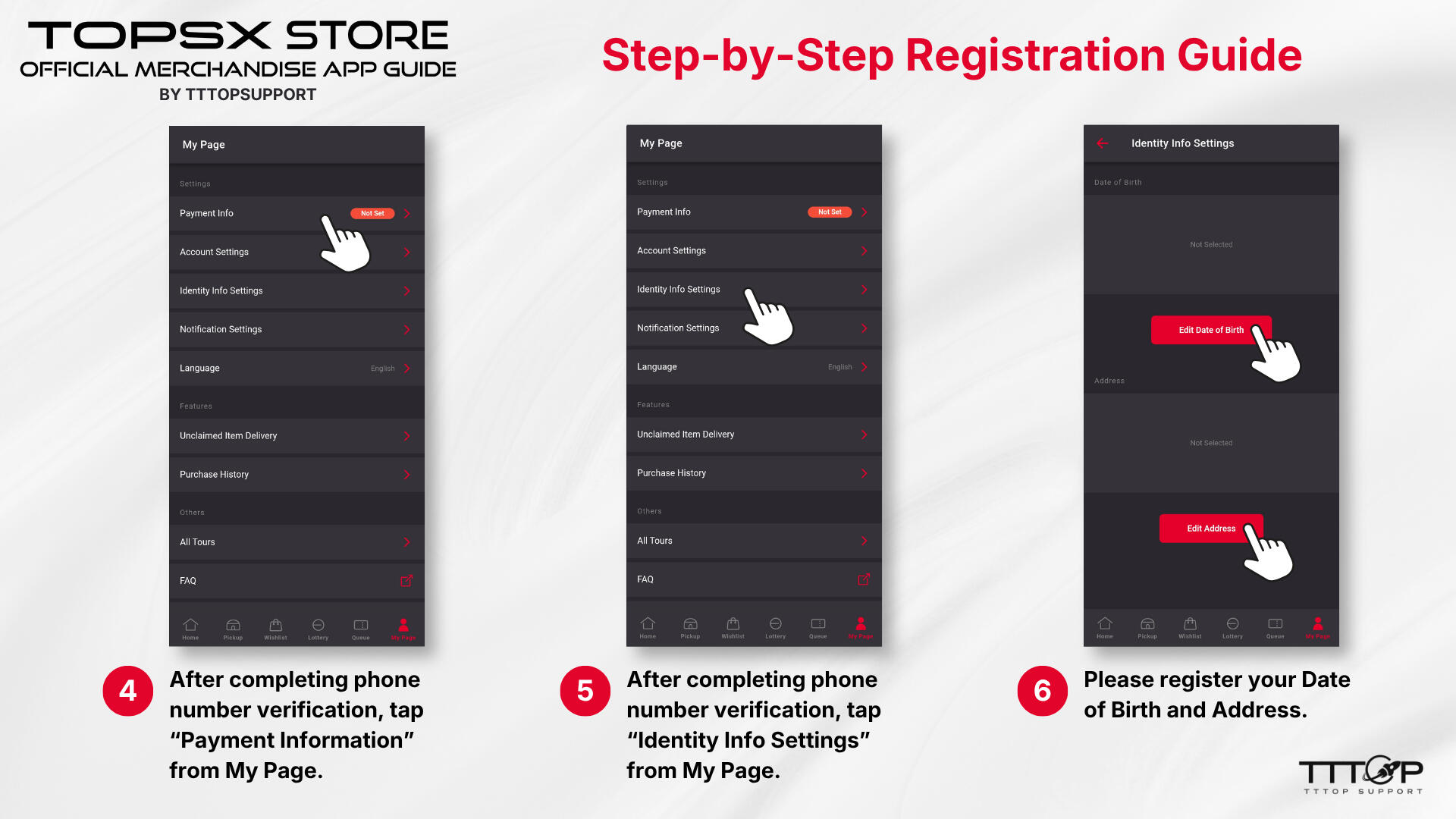 PART 2 - TOPSX STORE OFFICIAL MERCHANDISE APP STEP-BY-STEP REGISTRATION GUIDE