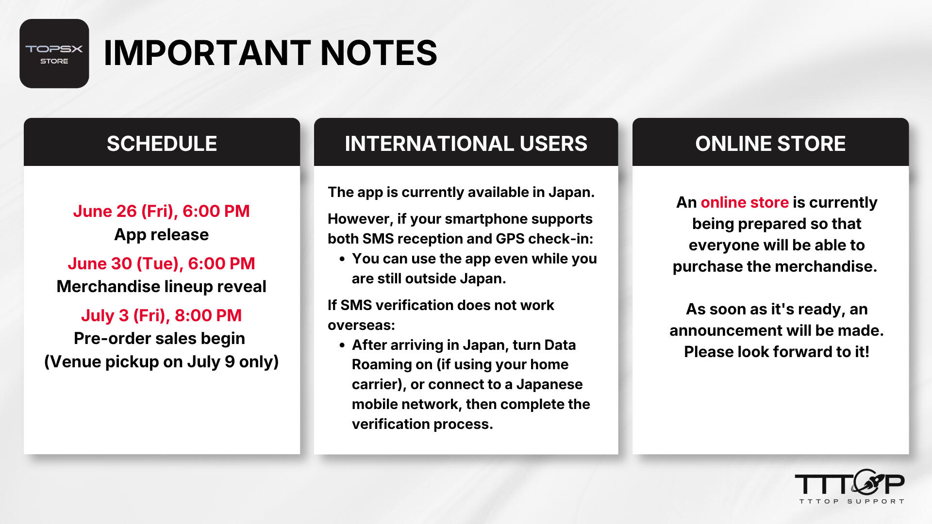 Important Notes Important Notes