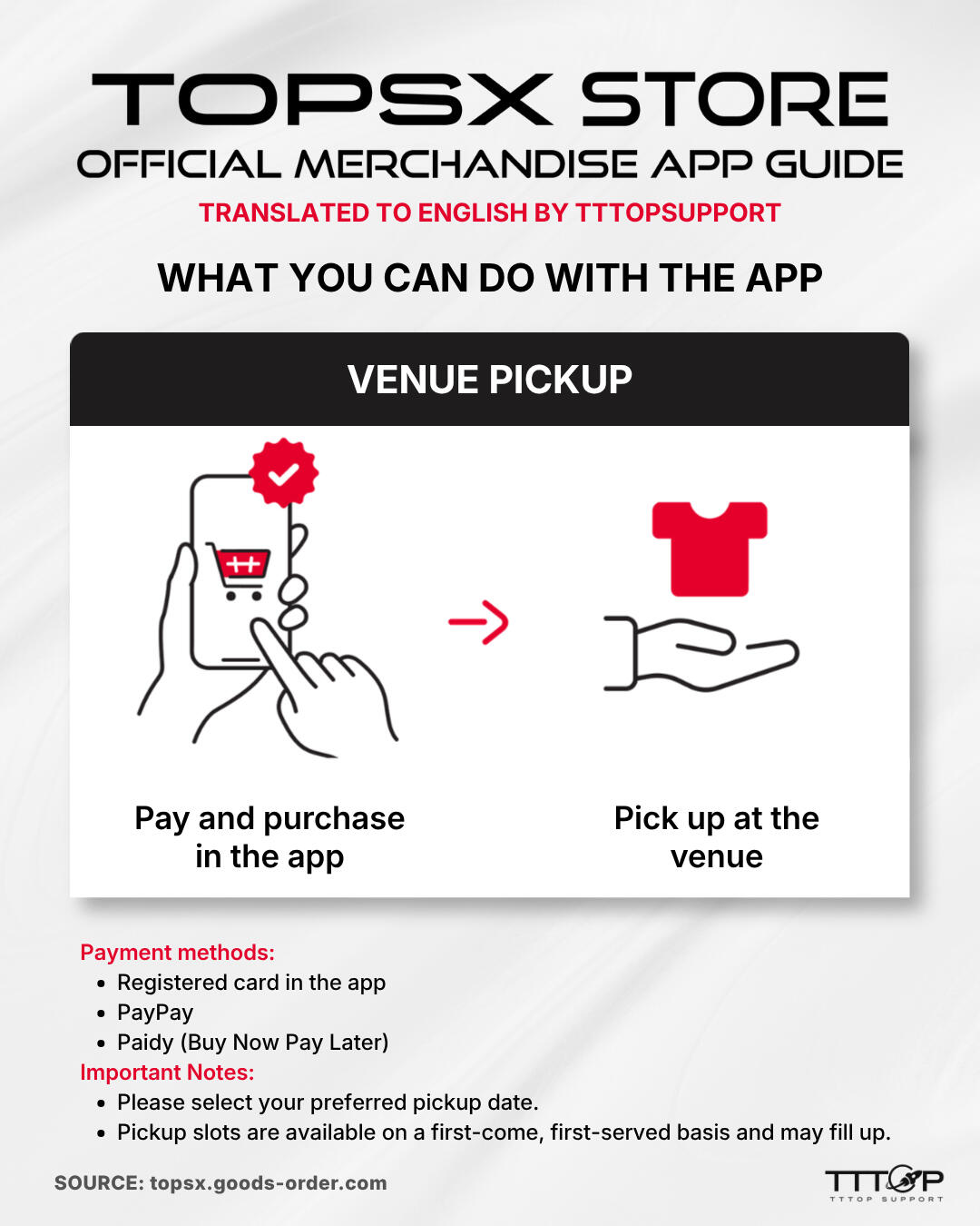 VENUE PICK UP VENUE PICK UP
