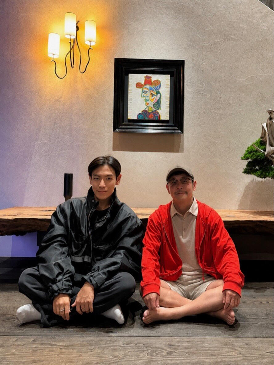 T.O.P with his friend, Yusaku Maezawa